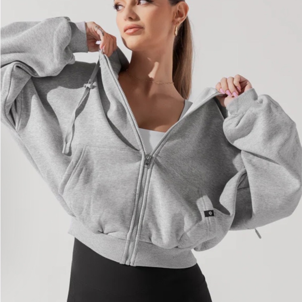 POPFLEX zip up hoodie (gray) L/XL
